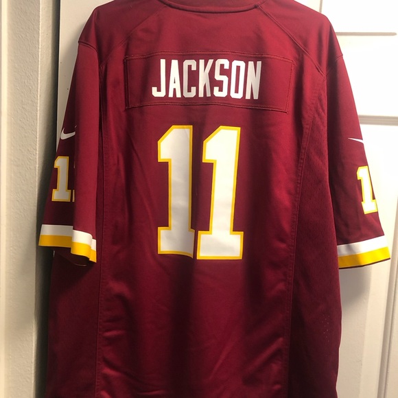 Nike NFL Player Washington Red Skin #11 Jackson Men’s Maroon Gold Jersey Size XL - Picture 10 of 14